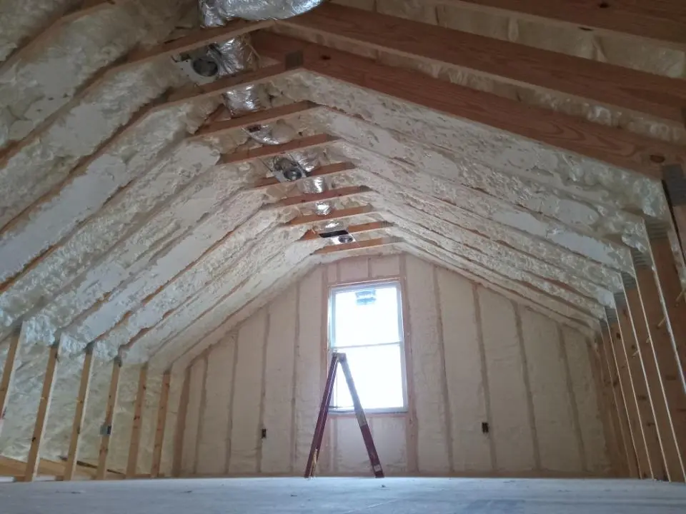 Spray foam roofing application for Crawl Space Insulation project in Guadalupe